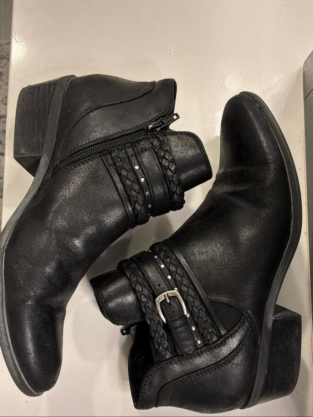 BareTraps Black Braided Booties